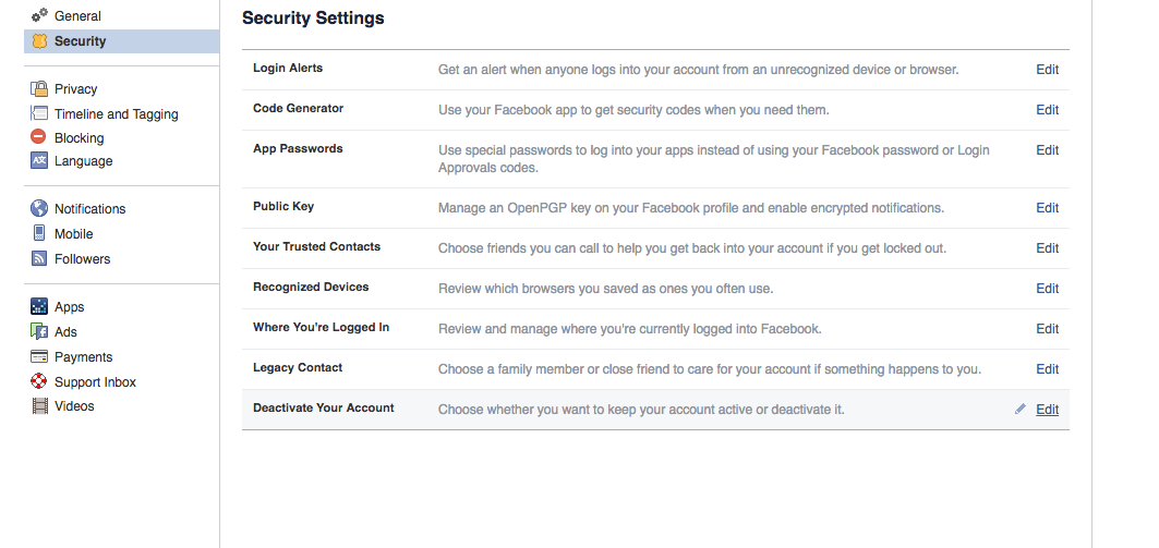Deactivate your facebook account in 2 easy steps
