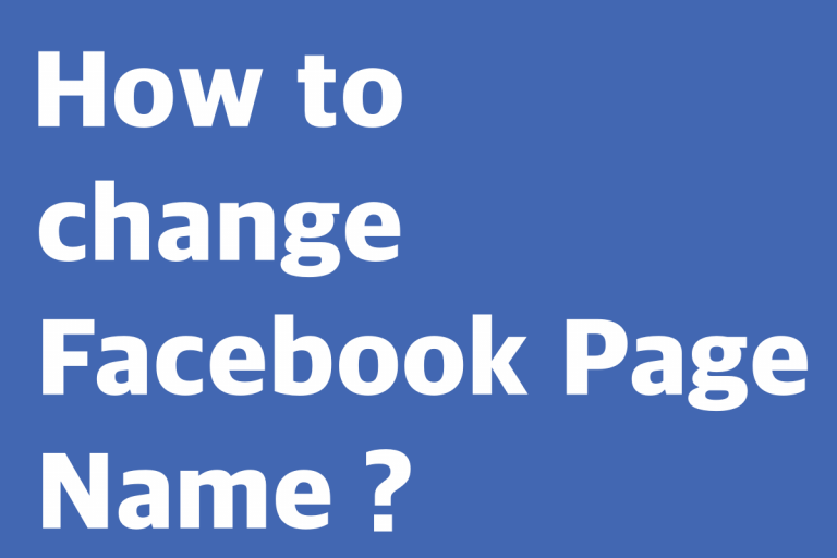 i want to change my facebook page name