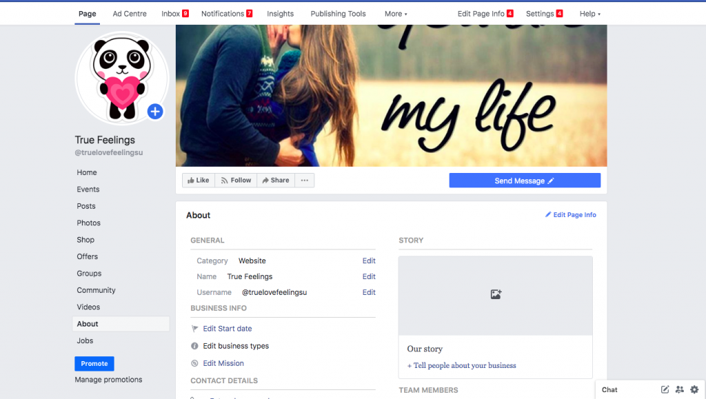 how do change facebook page name