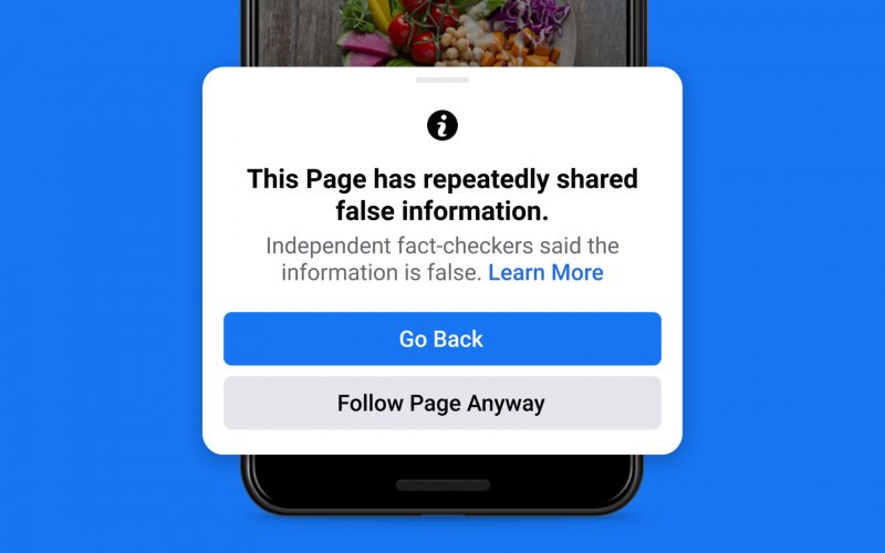 Facebook to take action on users sharing misinformation