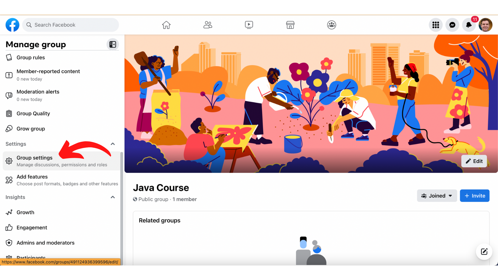 How to create a facebook group random tools