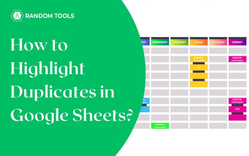 how to highlight duplicates in Google sheets