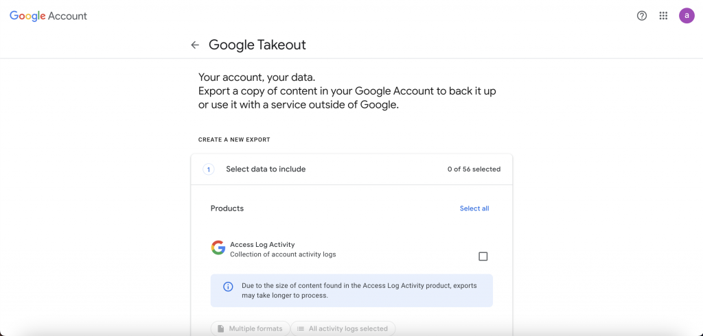 How to use Google Takeout