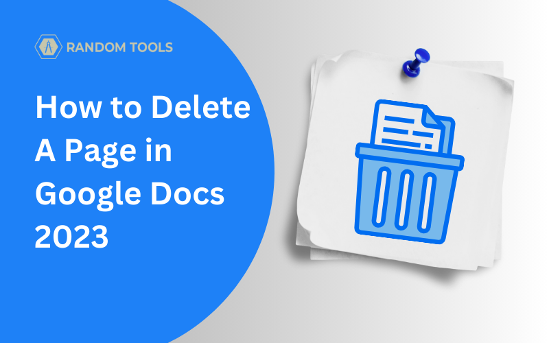 How to delete a page in google docs
