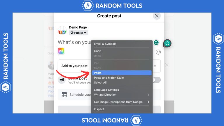 How to Copy and Paste on Facebook Using 2 Methods - Random Tools Blog